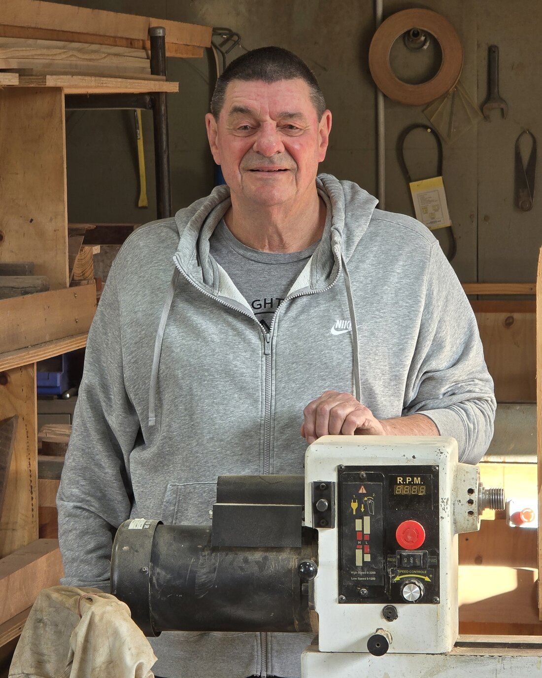 Bruce Nordeck, President of the Bright United Men's Shed