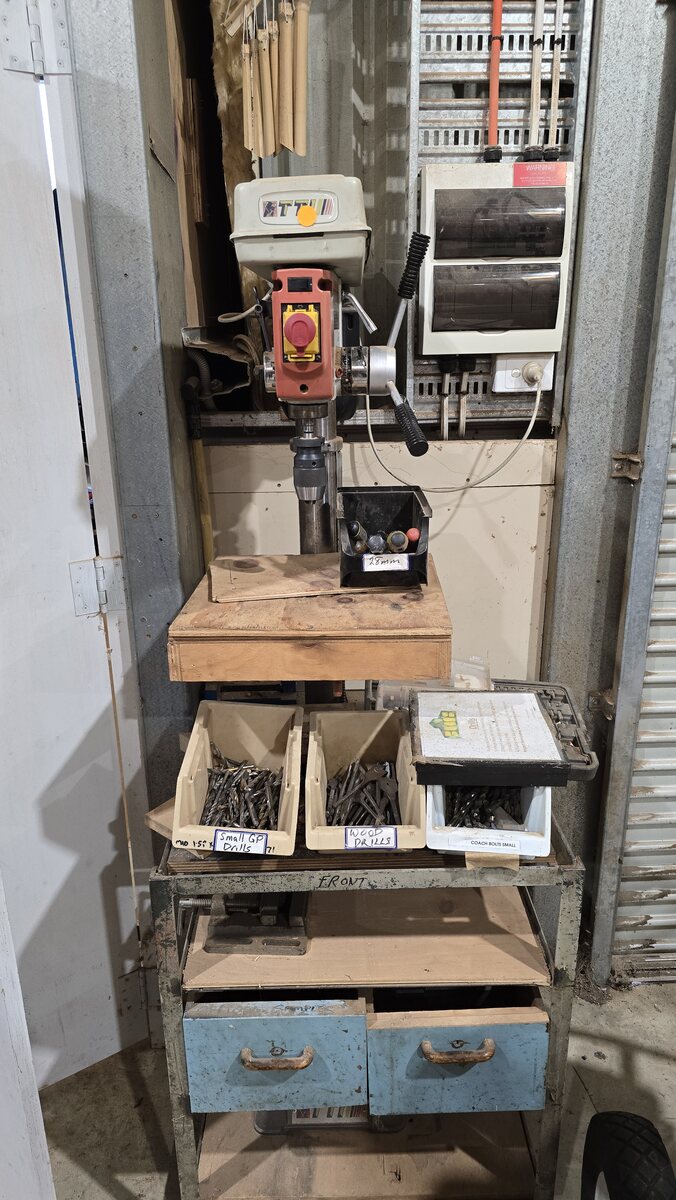 The drill press at the Bright United Men's Shed