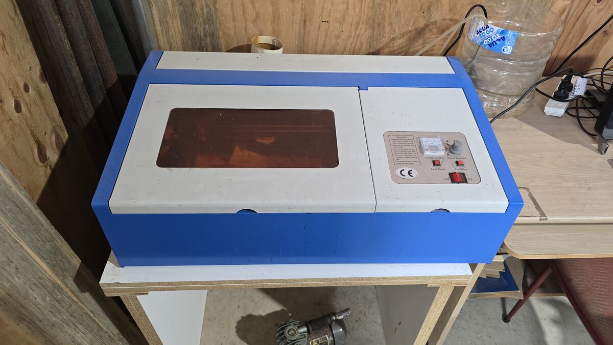 The laser cutter at the shed