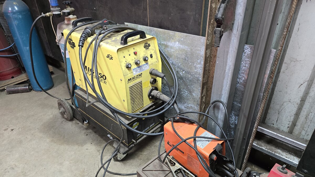 The MIG welder at the shed