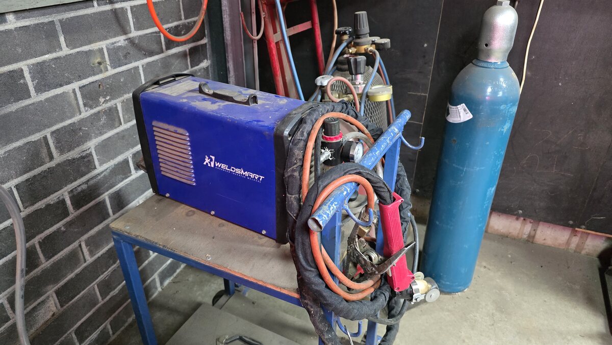 The tig welder at the Bright United Men's Shed